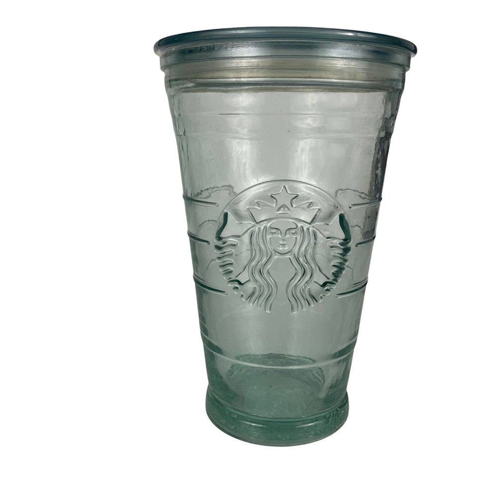 Starbucks Siren Mermaid Recycled Glass Cold-To-Go Cup Tumbler 16 oz Grande Spain